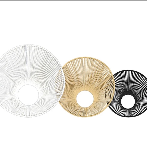 Set of 3 Decorative decor - White Tan Black